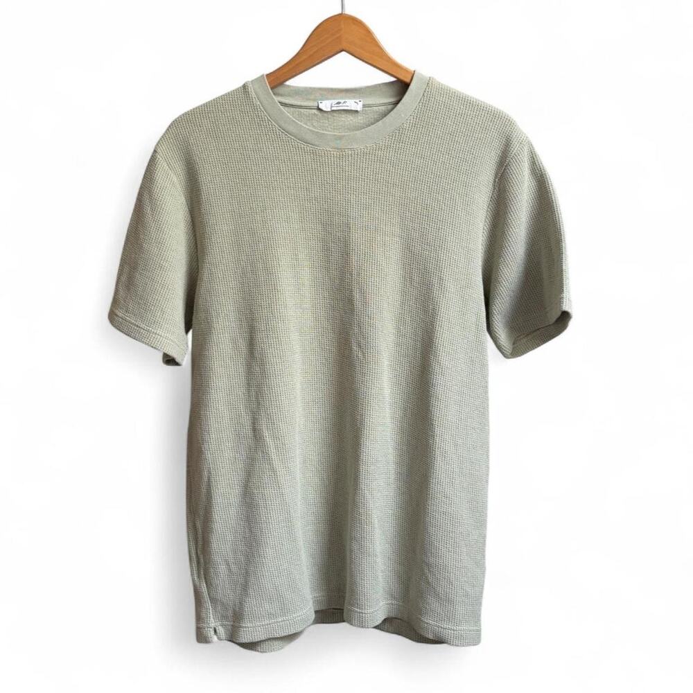 Mr Porter Waffle Knit Tee Mens M Light Green Mr P. Designer Preppy Minimalist